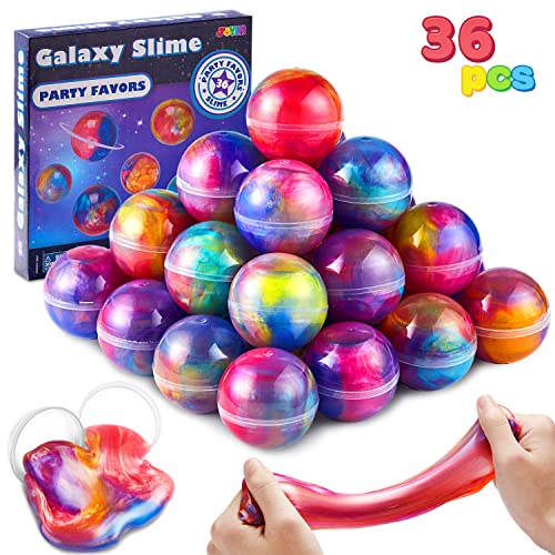 JOYIN Slime Party Favors, 36 Pack Galaxy Slime Ball Party Favors - Stretchy,...